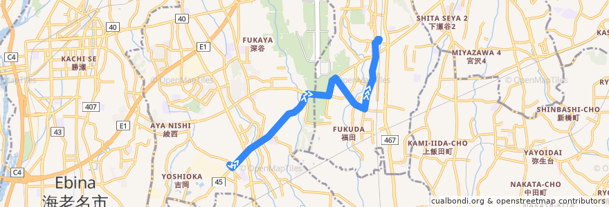 Mapa del recorrido 丘01 桜ヶ丘駅西口 de la línea  en 神奈川県.