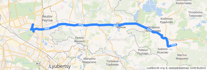 Mapa del recorrido Автобус 487: Электроугли - Метро "Новогиреево" de la línea  en Moscow Oblast.