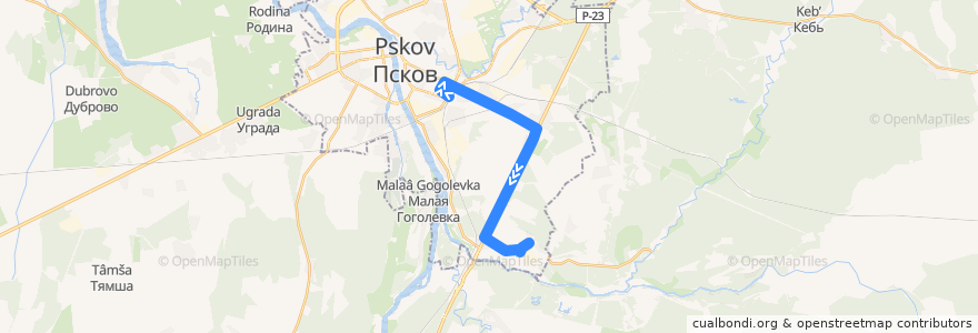Mapa del recorrido Автобус №12 de la línea  en 普斯科夫.