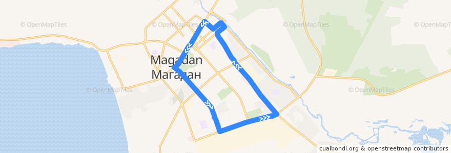 Mapa del recorrido Автобус №25 de la línea  en Magadan Urban District.