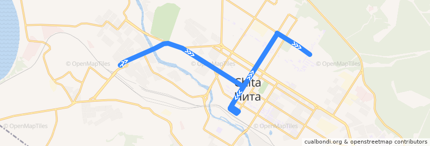 Mapa del recorrido Троллейбус №2 de la línea  en Chita.