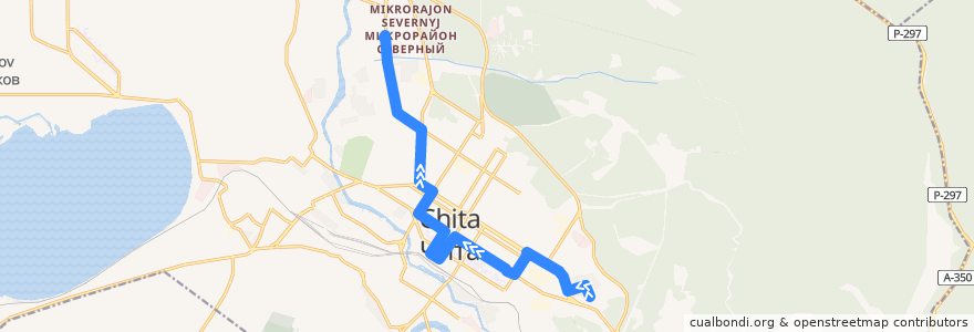 Mapa del recorrido Троллейбус №6 de la línea  en Chita.