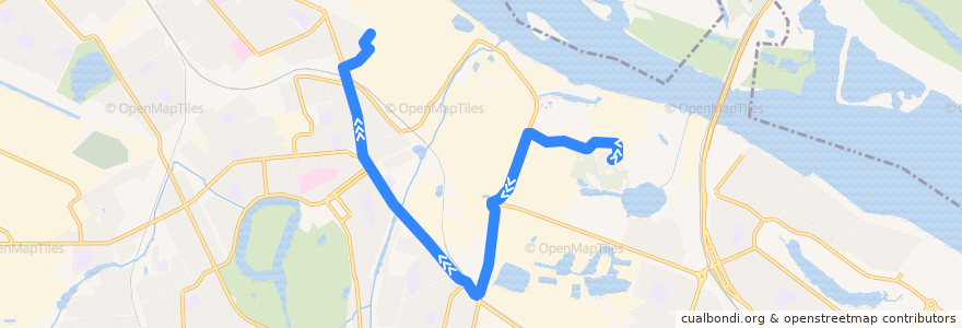 Mapa del recorrido Автобус 25: улица Левинка => Красное Сормово de la línea  en Stadtkreis Nischni Nowgorod.
