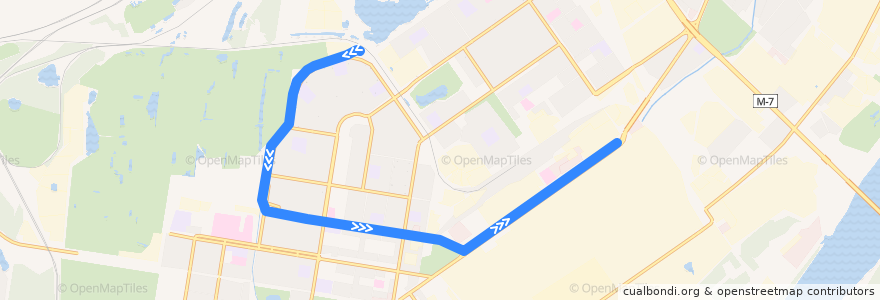 Mapa del recorrido Трамвай 22: улица Строкина => станция метро «Автозаводская» de la línea  en городской округ Нижний Новгород.