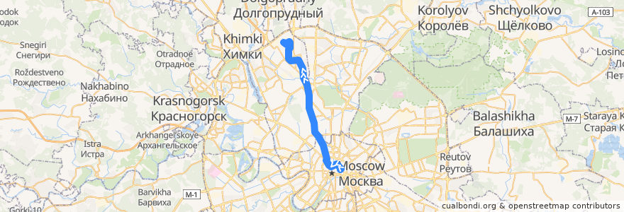 Mapa del recorrido Автобус м10: Метро «Китай-город» => Лобненская улица de la línea  en 莫斯科.