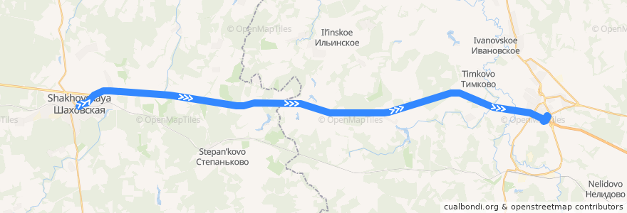 Mapa del recorrido Автобус №32: Шаховская - Волоколамск de la línea  en استان مسکو.