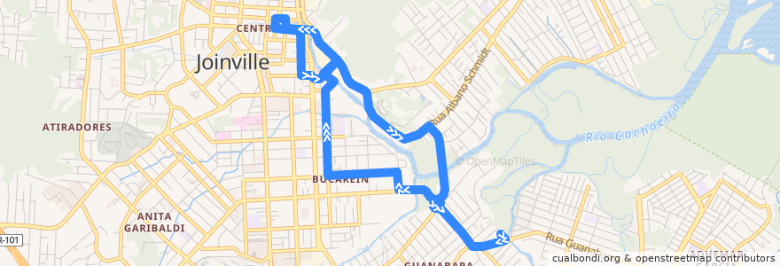 Mapa del recorrido Guanabara/Centro - Linha Direta de la línea  en 若茵维莱.