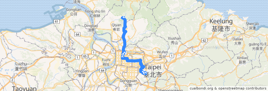 Mapa del recorrido 臺北市 612 松德站-大同之家 (往程) de la línea  en 臺北市.