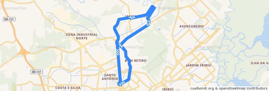 Mapa del recorrido Jardim Sofia - Circular de la línea  en Жоинвили.