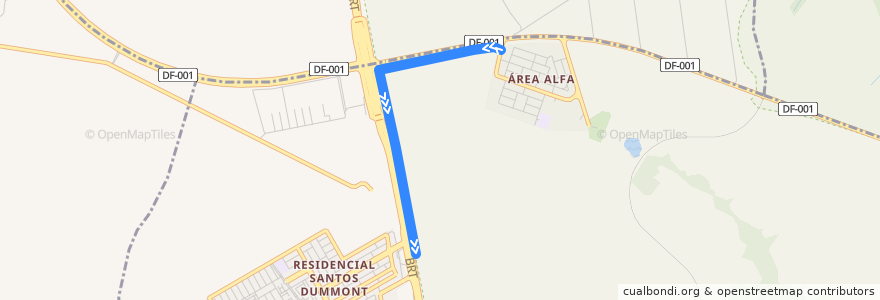 Mapa del recorrido VNAVI-BRT de la línea  en Wilayah Persekutuan.