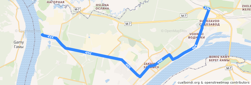Mapa del recorrido Маршрутное такси №8т: ст. Курья – мкр-н Новый Крым de la línea  en Пермский городской округ.
