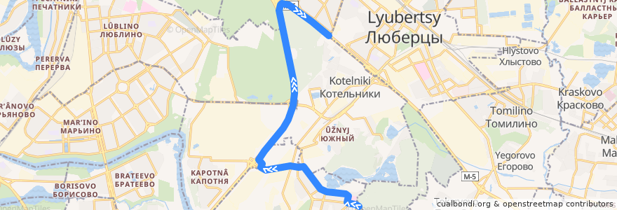 Mapa del recorrido Автобус 904: город Дзержинский => метро Котельники de la línea  en Föderationskreis Zentralrussland.