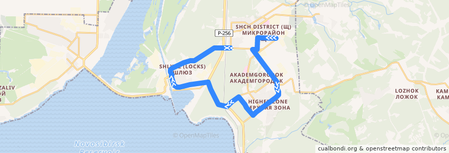 Mapa del recorrido Маршрутное такси №1062 de la línea  en городской округ Новосибирск.