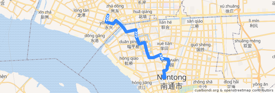 Mapa del recorrido 53路: 永兴佳园 => 政务中心西 de la línea  en 충촨구.