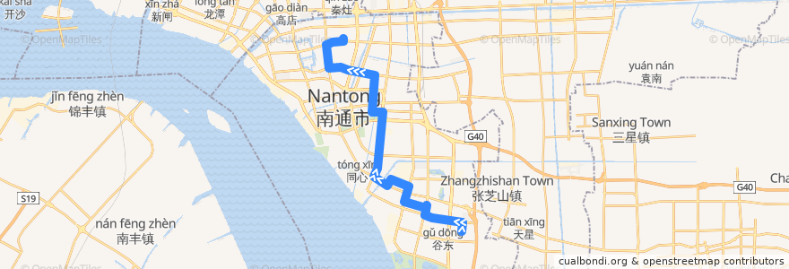 Mapa del recorrido 28路: 竹林路瑞兴路口 => 五一路公交停车场 de la línea  en 崇川区.