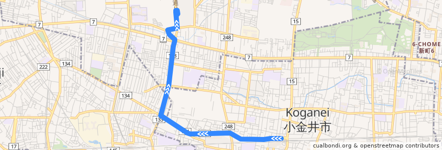 Mapa del recorrido 武41 de la línea  en 东京都/東京都.