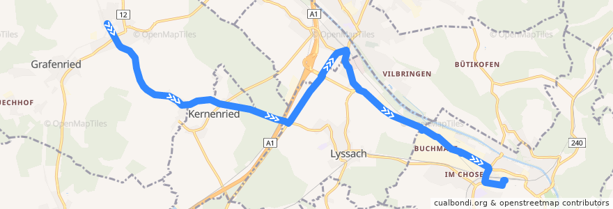 Mapa del recorrido Bus 465 de la línea  en 베른.