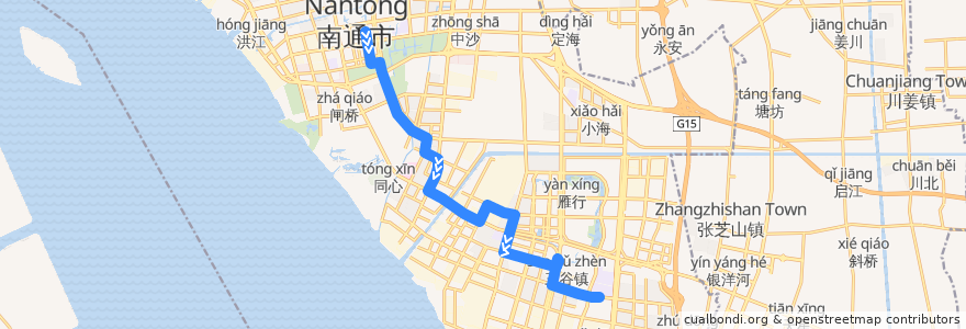 Mapa del recorrido 91路: 市图书馆 => 卫生高职学校 de la línea  en Chongchuan.