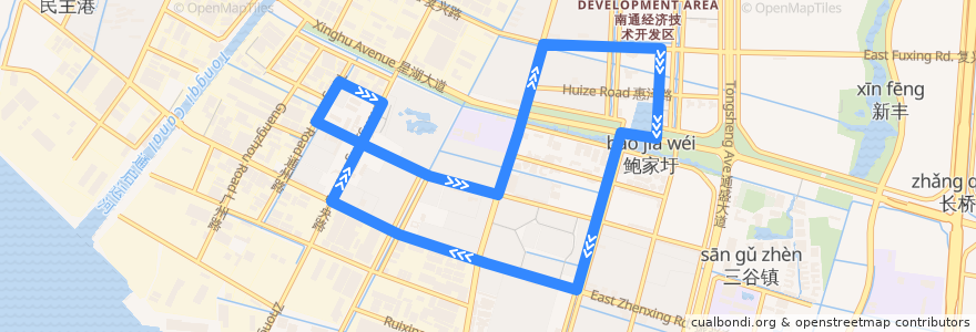 Mapa del recorrido 94路: 携程 => 携程 de la línea  en 南通经济技术开发区.