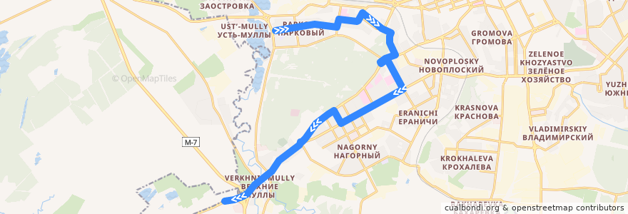 Mapa del recorrido Автобус №52: мкр-н Парковый – Спортшкола «Олимпиец» de la línea  en Пермский городской округ.