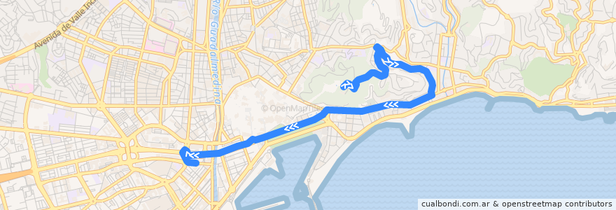 Mapa del recorrido Línea 35 de la línea  en Málaga.
