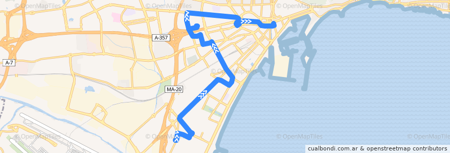 Mapa del recorrido Línea 31 de la línea  en Málaga.
