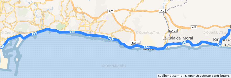 Mapa del recorrido Línea M-160 de la línea  en Spanien.