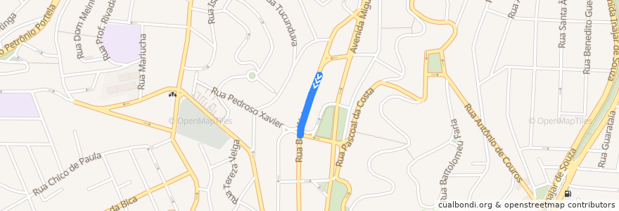 Mapa del recorrido 975A-10 Metrô Ana Rosa de la línea  en 聖保羅.