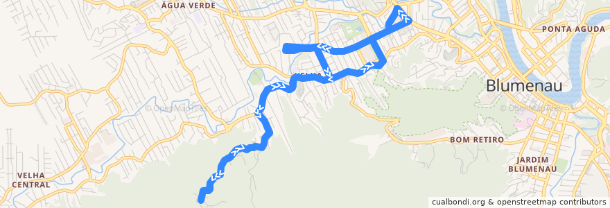 Mapa del recorrido Concórdia (Circular) de la línea  en 블루메나우.