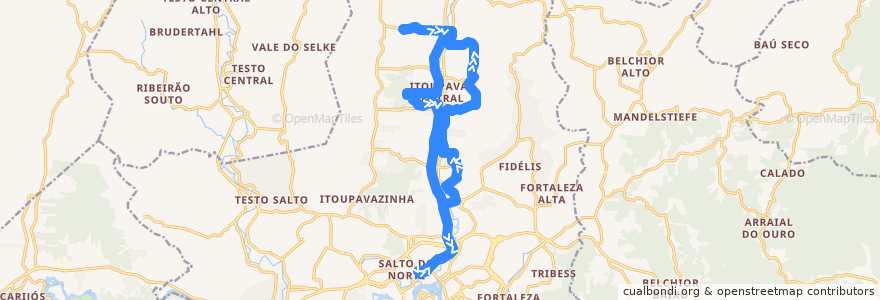 Mapa del recorrido Linha Cidadão III de la línea  en 블루메나우.