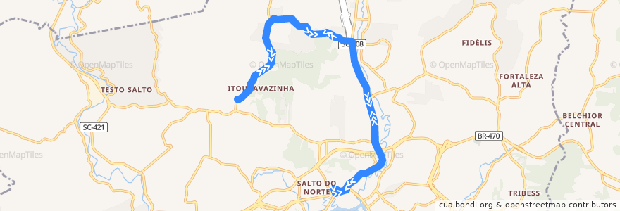 Mapa del recorrido Franz Volles (Circular) de la línea  en 布盧梅瑙.