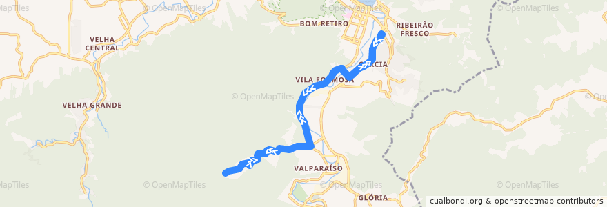 Mapa del recorrido Oscar Burger (Circular) de la línea  en 布盧梅瑙.
