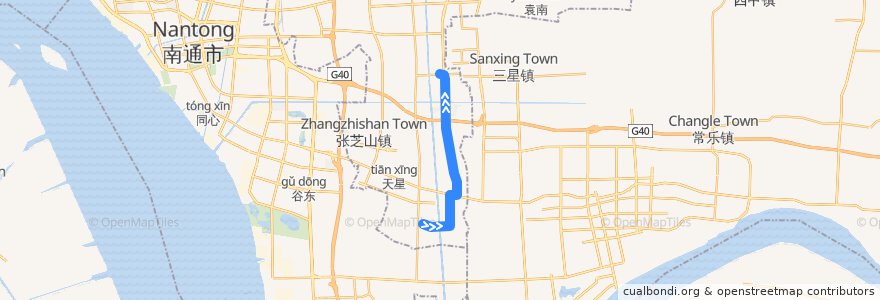 Mapa del recorrido 371路: 南兴客运站 => 志浩客运站 de la línea  en 通州区.