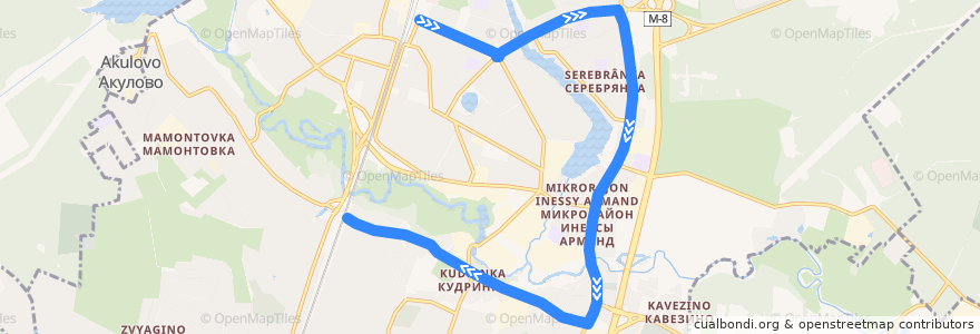 Mapa del recorrido Автобус 3: Станция Пушкино => Платформа Мамонтовская de la línea  en Pushkinsky District.