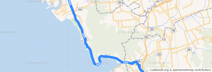 Mapa del recorrido 沼津駅発 伊豆長岡駅行 de la línea  en 静岡県.