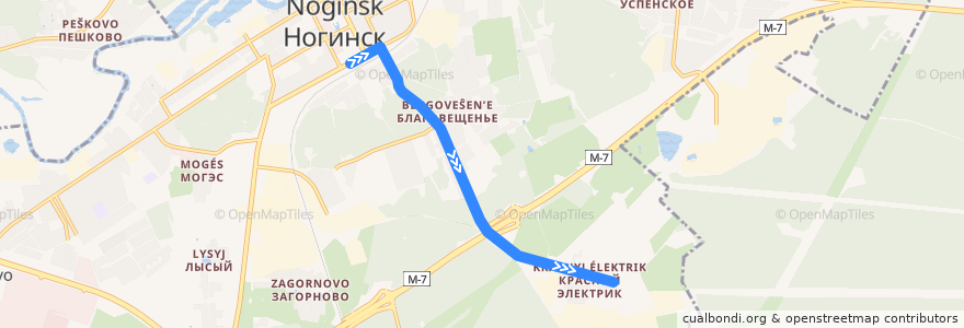 Mapa del recorrido Автобус 1 de la línea  en Bogorodsky city district.
