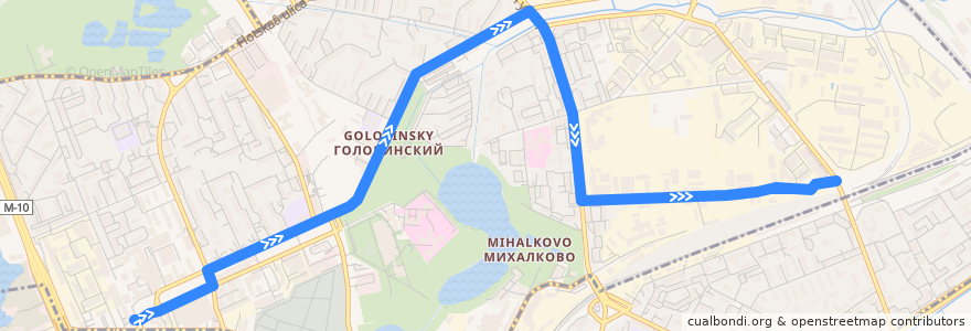 Mapa del recorrido Автобус №139: метро "Водный Стадион" - НАМИ de la línea  en 北行政区.