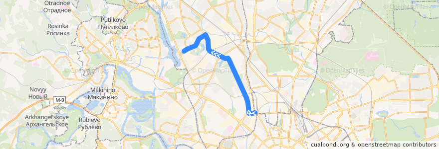 Mapa del recorrido Автобус 72: Савёловский вокзал - метро "Водный Стадион" de la línea  en Северный административный округ.