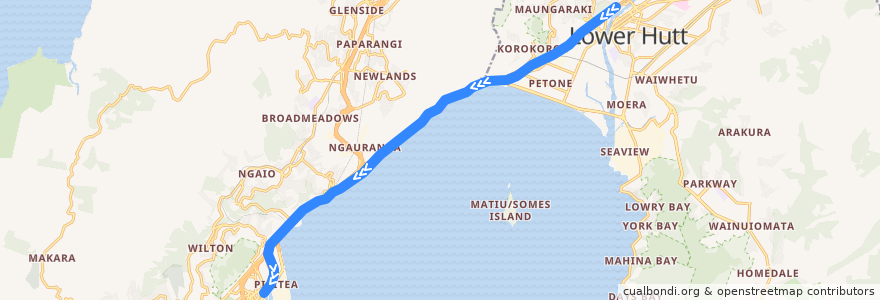 Mapa del recorrido Melling Line: Melling => Wellington de la línea  en Wellington.