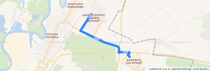 Mapa del recorrido Автобус 17: посёлок Садово-Дачный - посёлок Нагорный de la línea  en городской округ Чапаевск.