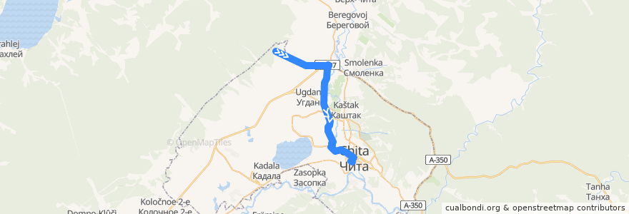 Mapa del recorrido Маршрутное такси №8 de la línea  en Chita.
