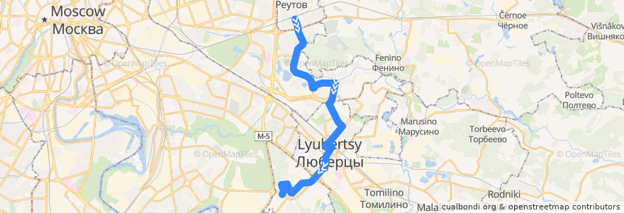 Mapa del recorrido Автобус 940: станция Реутово - Мега Белая Дача de la línea  en Distretto Federale Centrale.
