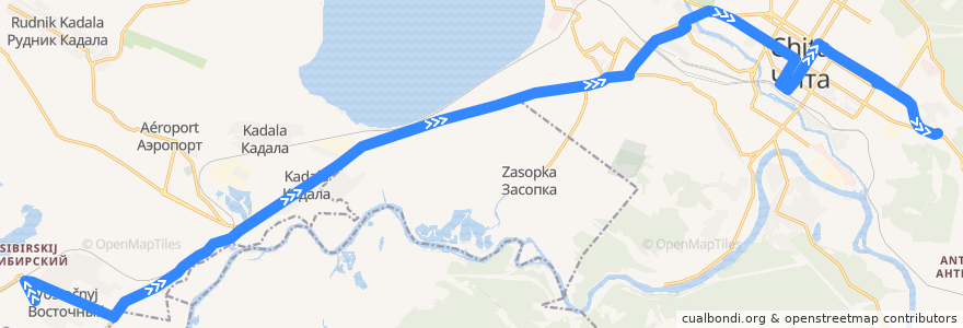 Mapa del recorrido Маршрутное такси №49 de la línea  en Chita.
