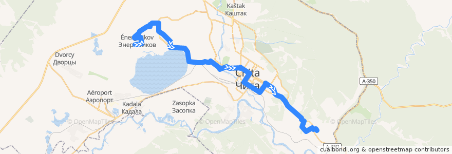 Mapa del recorrido Маршрутное такси №77 de la línea  en Chita.