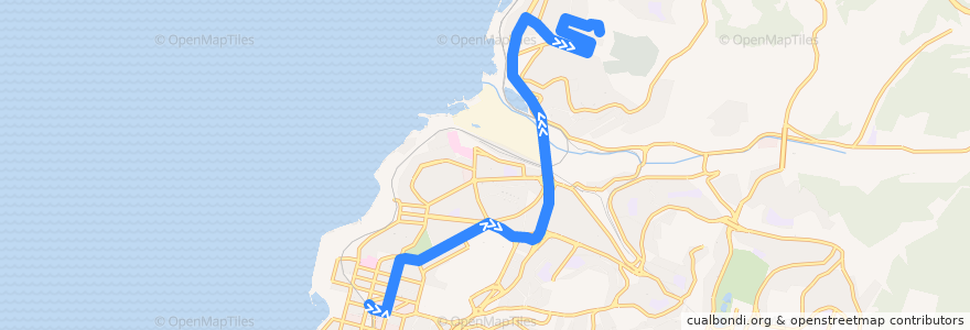 Mapa del recorrido Автобус 78: Семёновская - Волховская, 27 de la línea  en Владивостокский городской округ.
