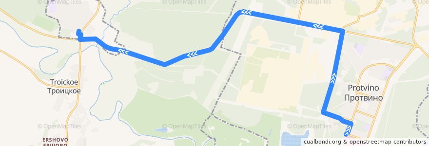 Mapa del recorrido Автобус №913 Кремёнки - Метро "Южная" de la línea  en Distrito Federal Central.
