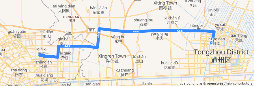 Mapa del recorrido 126路: 胜利桥公交回车场 => 火车站 de la línea  en 南通市.