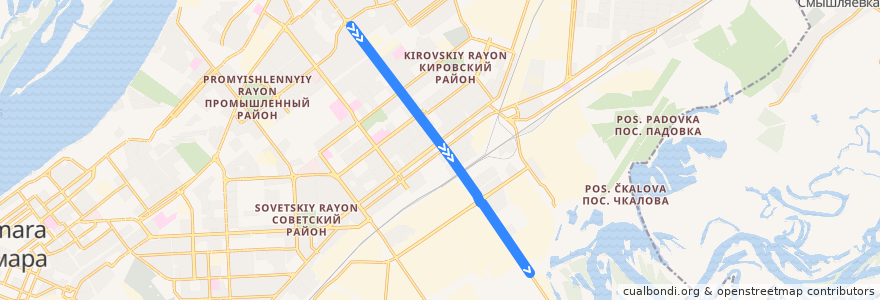 Mapa del recorrido Троллейбус 8: улица Стара-Загора => Завод "Экран" de la línea  en Samara.