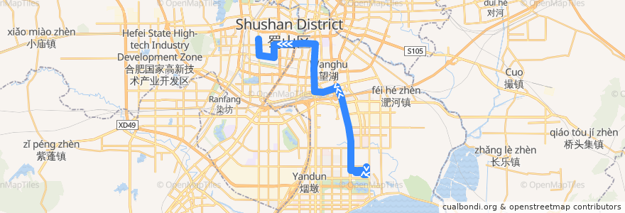 Mapa del recorrido T12b路 de la línea  en خفي.