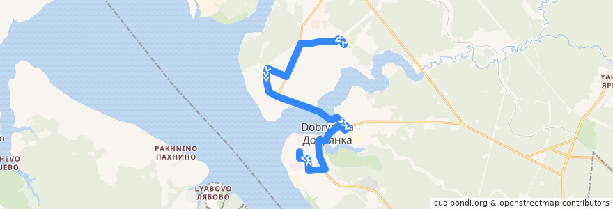Mapa del recorrido Автобус 3: Крутая гора - Магазин № 33 de la línea  en Добрянский городской округ.